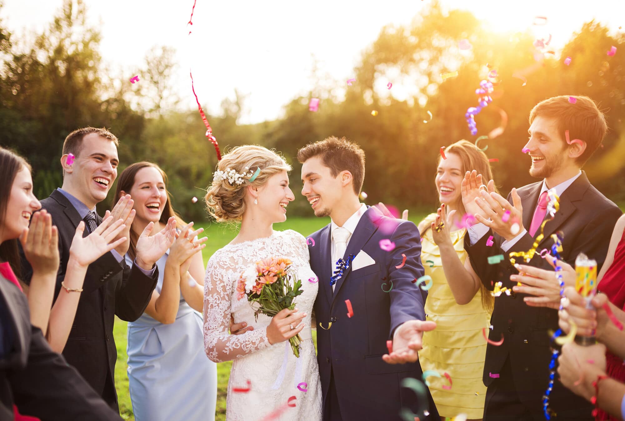 Young couple getting married